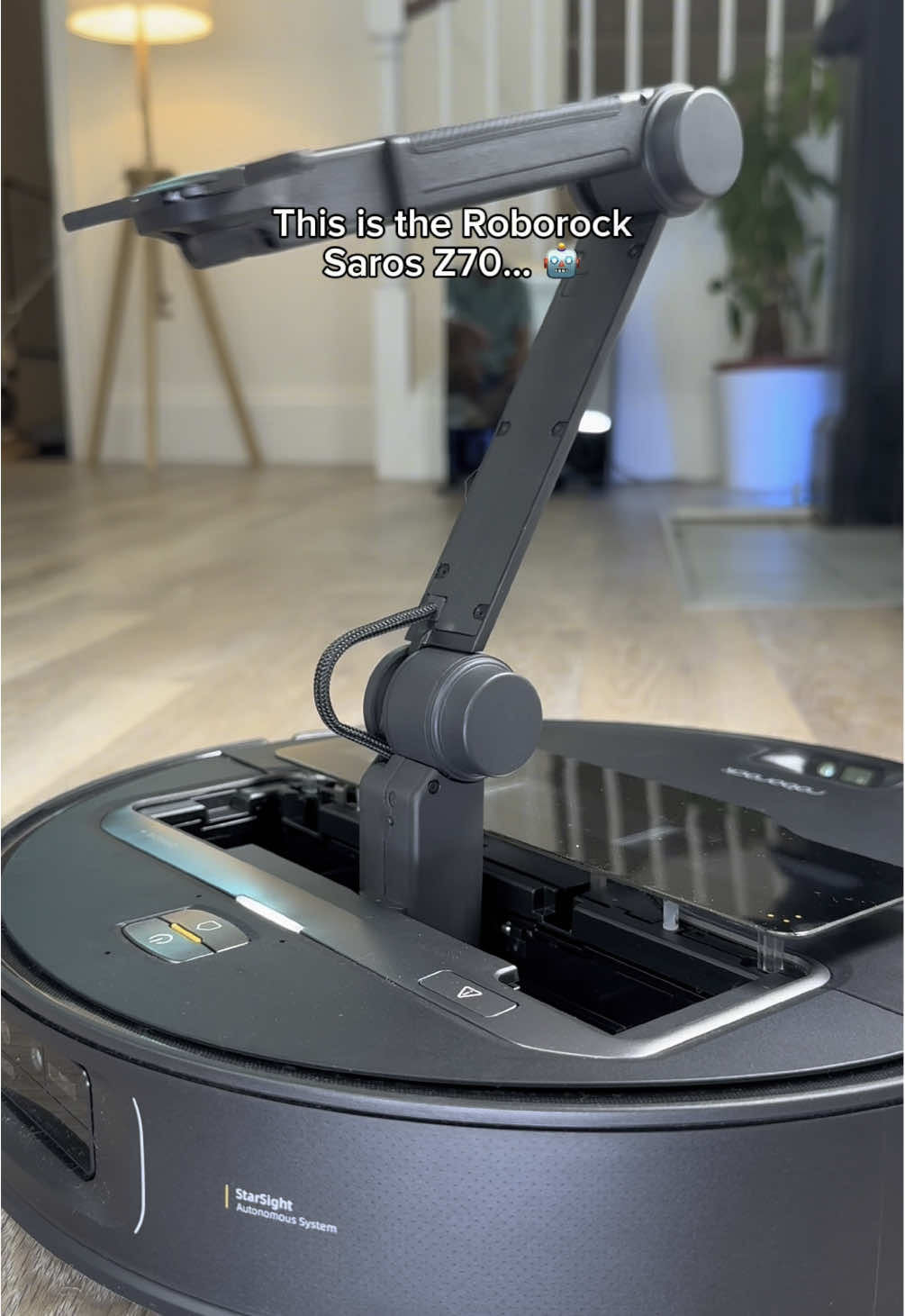 Welcome to a lifetime of chores, Robot! 🤖 @RoborockUS #roborock #sarosz70 #Rocking11years #RoborockRobotArmChallenge