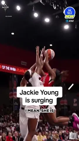 #JackieYoung’s growth this season has been A++ 👏 #lasvegasaces #WNBA #ajawilson #basketball 