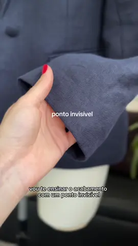 Como eu faço acabamento com costura de ponto invisível 🪡 