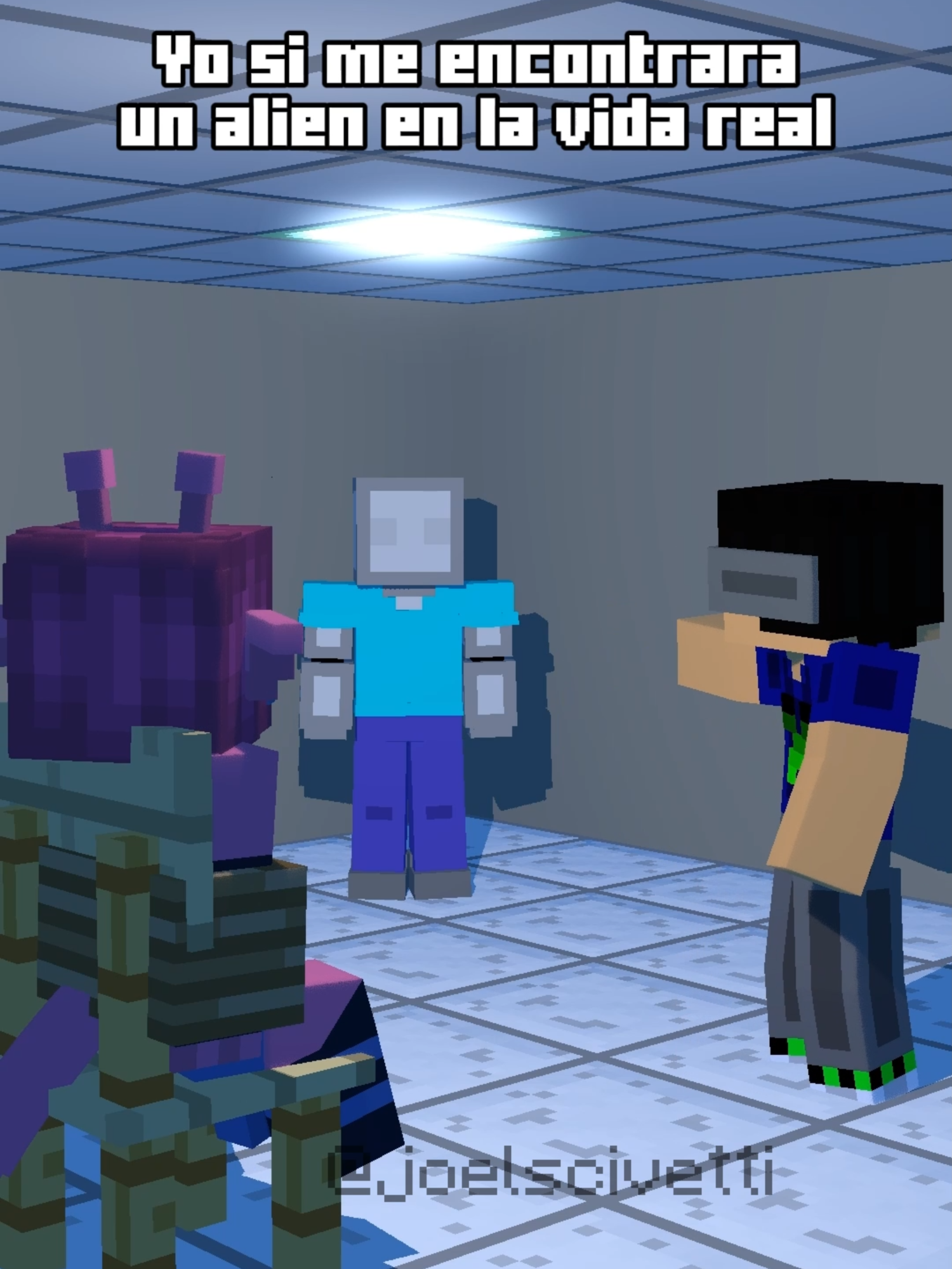 Creo que esa alien no hablaba español jaja, video con @lian.sui #joelscivetti #humor #Minecraft #mineimator #minecraftanimation #animation #animacion #minecraftmemes #paratí #foryoupagе #fyp #gaming
