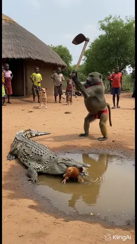Can a Baboon Really Take On a Crocodile?   #BaboonVsCrocodile #WildlifeShowdown #AIWildlife #बंदर #cocodrilo   A jaw-dropping scene as a baboon wields a weapon against a deadly predator.   AI unleashes the wildest face-offs you never imagined.   Watch closely — this one is unbelievable.  
