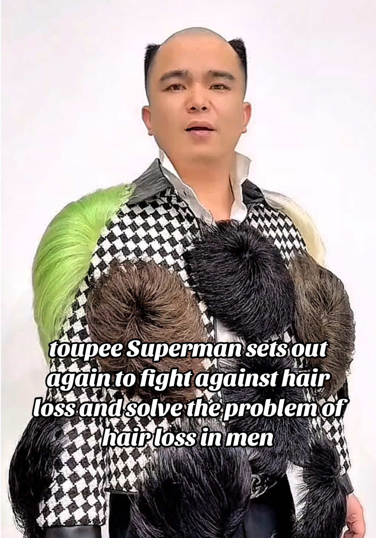 toupee Superman sets out again to fight against hair loss among men around the world and solve the problem of hair loss among men. If you have this problem, or you are my fan, please follow us.  #toupeeformen #toupeehair #hairpiece #BestToupee #hairline 