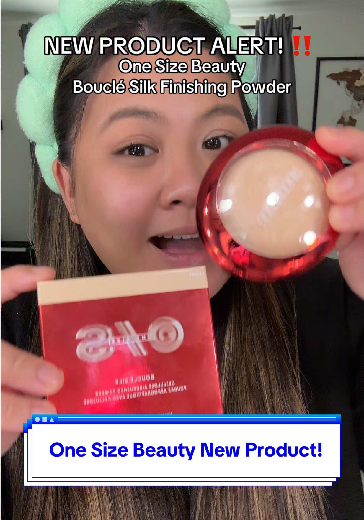 Ahhh! Love this new powder from One Size Beauty, a powder that will give you airbrushed finished! ✨ #onesizebeauty #bouclésilkpowder #airbrushedpowder #makeup #airbrushedmakeup 