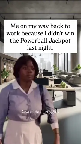 Back to the 9-5 reality because my billionaire dreams didn’t come true last night. 😩 Follow @workdaystruggles for more relatable and funny work memes. #workdaymemes #officehumor #powerballmeme #9to5life#worklifestruggles    Powerball jackpot meme, funny work memes, relatable 9 to 5 humor, office life struggles, work after lottery loss, back to work reality, not a billionaire yet, Powerball disappointment, hilarious workplace content