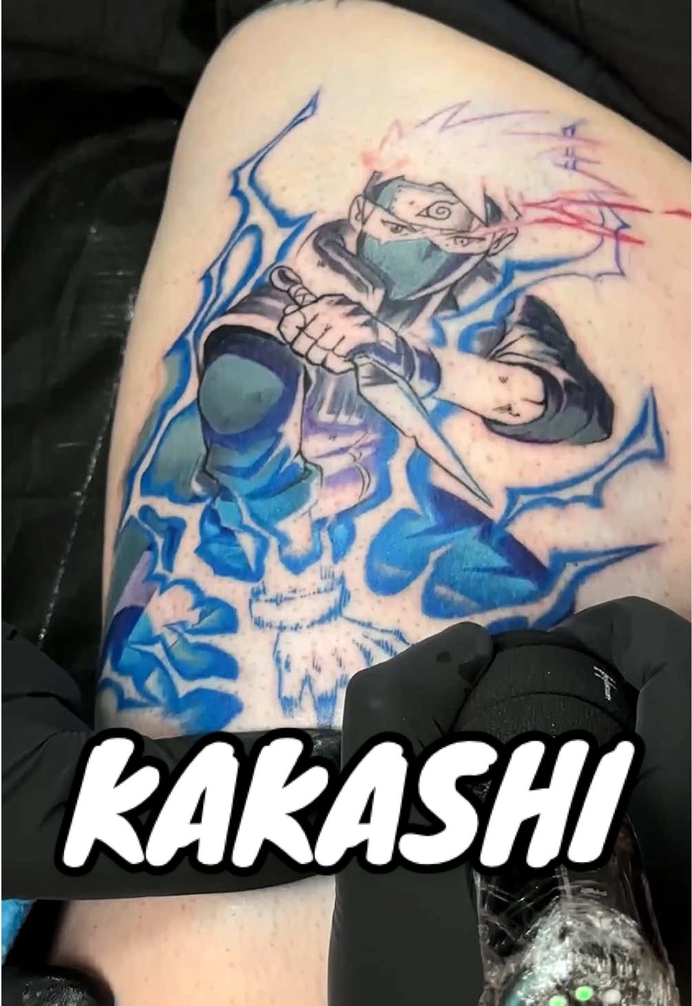 Hatake Kakashi ⚡️⚡️⚡️⚡️⚡️ The Copy Ninja🥷 Thank you so much Michelle for the trust!!!! #tattoo #hatakekakashi #kakashi #tattooart #narutoshippuden                 