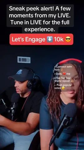 Sneak peek alert! A few moments from my LIVE. Tune in LIVE for the full experience.#tiktoklive #livehighlights 