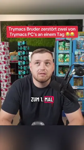 Trymacs Bruder zerstört zwei von Trymacs PC‘s an einem Tag 😭😂 #trymacs #trymacsclips #fyp #fürdich 