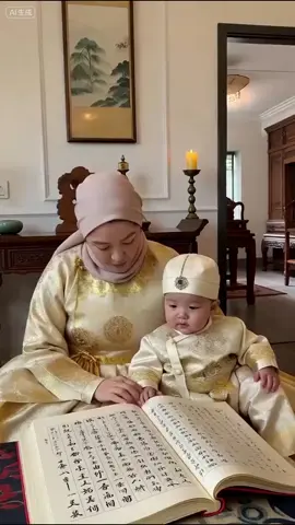 This baby is already in love with the Quran 🥹📖❤️ #IslamicVibes #quranlovers #BabyMuslim.  [1301064]