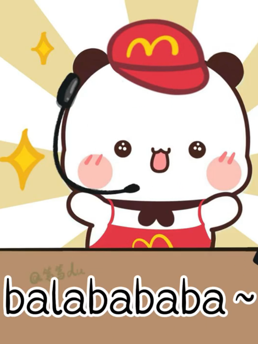 When Bubu works at McDonald 🤣 #bubududu #couple #couplegoals #bubu&dudu 