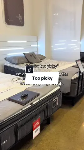 Picky? Perfect. We’ve got a mattress for every kind of sleeper at The Brick Mattress Store. 💤 #thebrick #arianagrande #toopicky #mattress #mattressshopping 