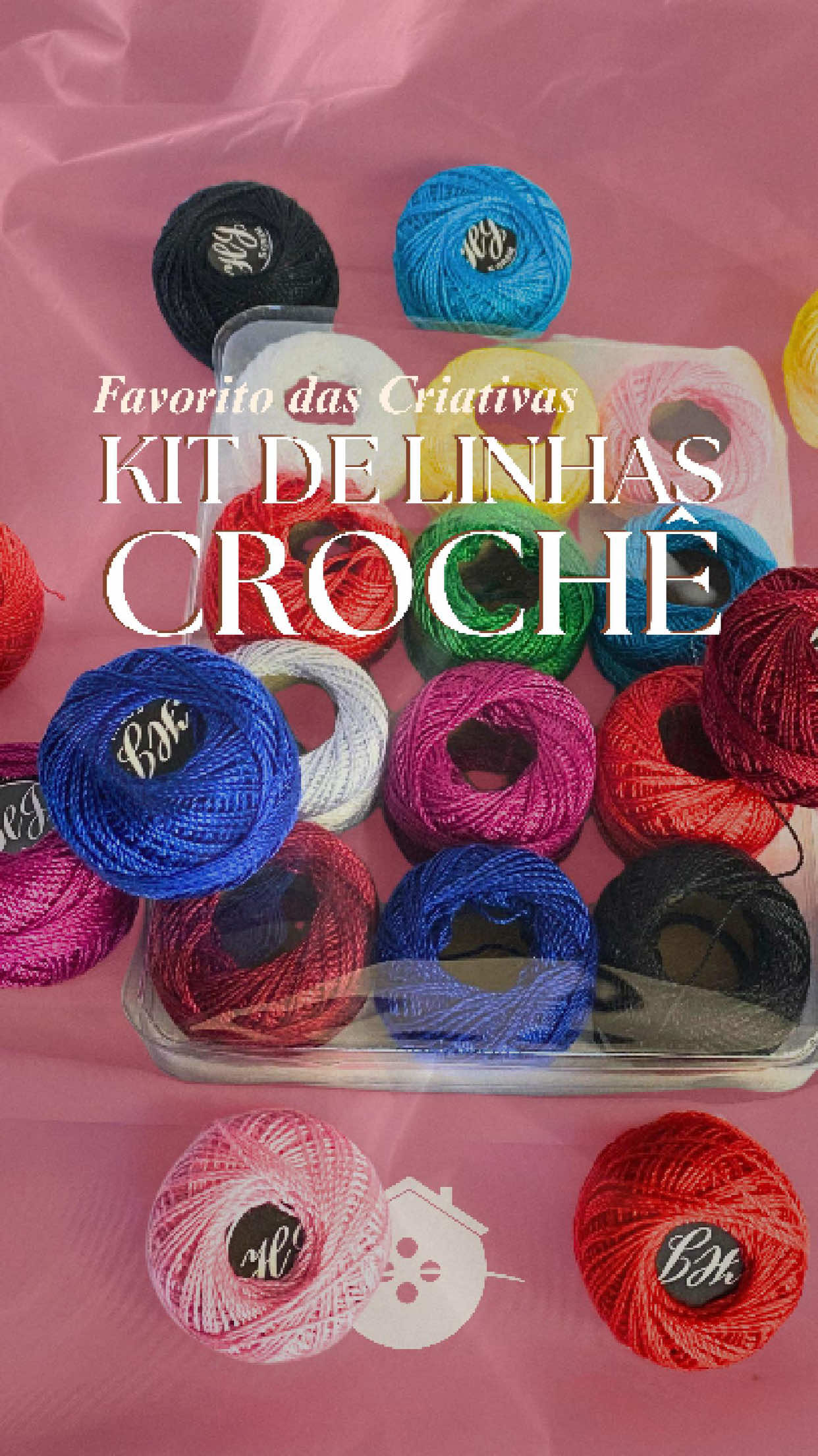 Kit com 12 linhas de crochê coloridas!  Mais criatividade, mais combinações e muito mais estilo nas suas peças 🧶💖 Garanta  já a sua na Casa Criativa!  #artesanato #costurar #crochet #trabalhosmanuais #ArtesanatoTikTok 