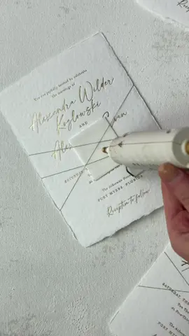Gold foil and wax—the ultimate combo for timeless elegance 💌✨ #waxseal #weddinginvitation #modernwedding #weddinginspo