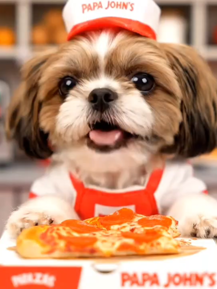 Pup in the box working hard at Papa John's 🐾 I accept tips venmo: msjane38 where should I work next? @Papa Johns #pizza #papajohns #shitzhu #puppiesoftiktok #shitzhuoftiktok 