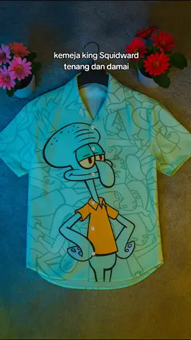 kemeja Squidward tenang dan damai #kemeja #kemejastyle #kemejakeren #kemejakekinian #squidward 