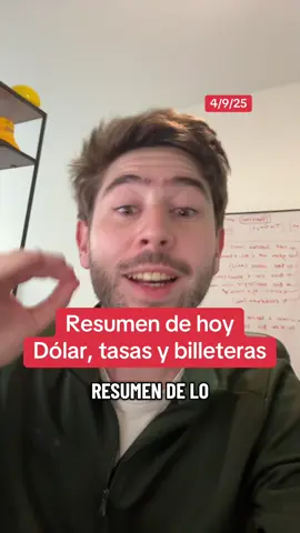 Resumen de hoy Dólar, tasas y billeteras #mercado #billeteras #rendimientos #finanzas 