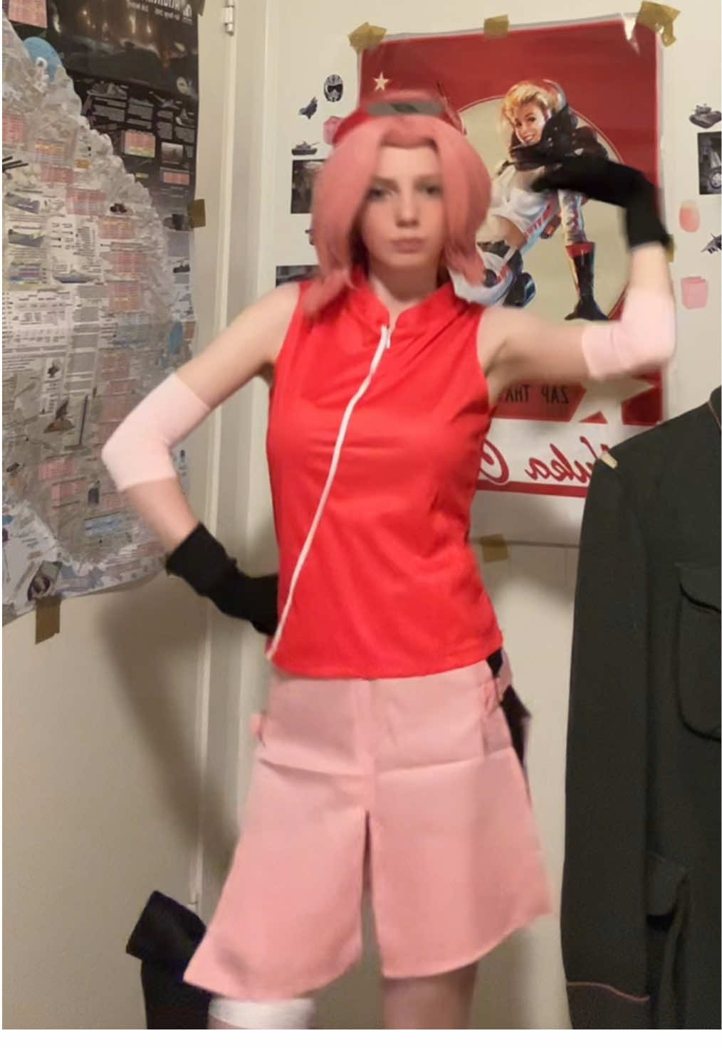 Song fits well considering the character, I’m sorry guys this is not at all a militaria post  #skipperams #sakuraharunocosplay #sakuraharuno #narutoshippuden #naruto 