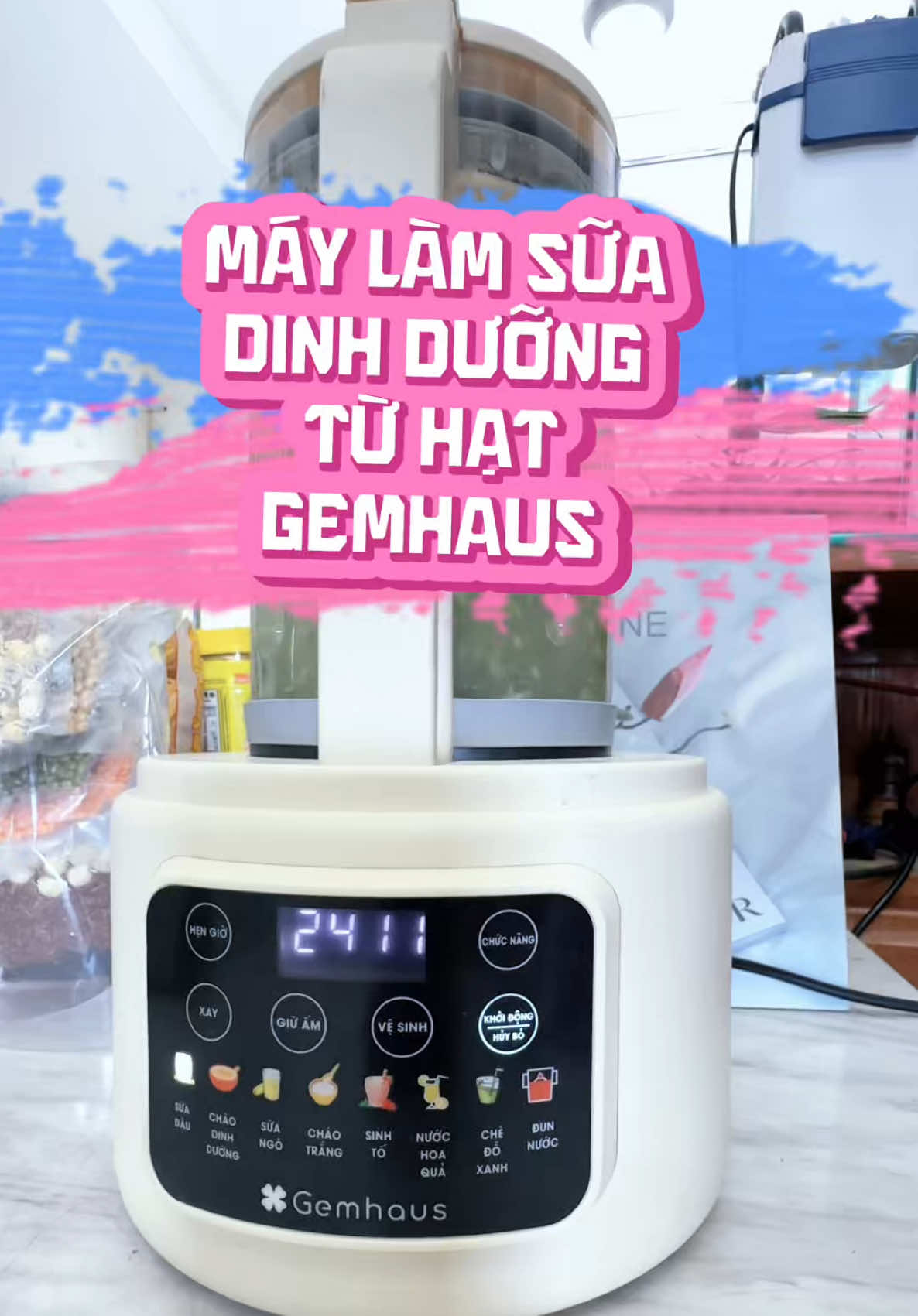 Máy làm sữa hạt Gemhaus đô gia dụng. máy làm sữa từ hạt. máy nấu hạt sữa đa năng, máy nấu sữa hạt chính hãng, máy làm sữa từ hạt chính hãng ,máy làm sữa hạt#xuhuong #maylamsuahat #gemhaus #maydanang #tiemnhangoc 