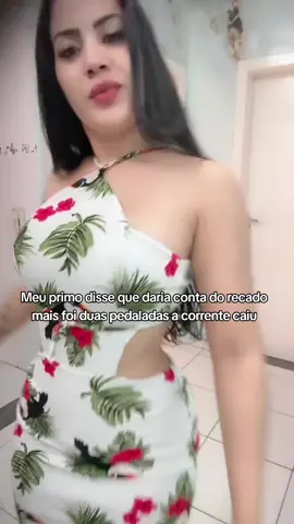 Meu primo disse que daria conta do recado mais foi duas pedaladas ea corrente caiu 