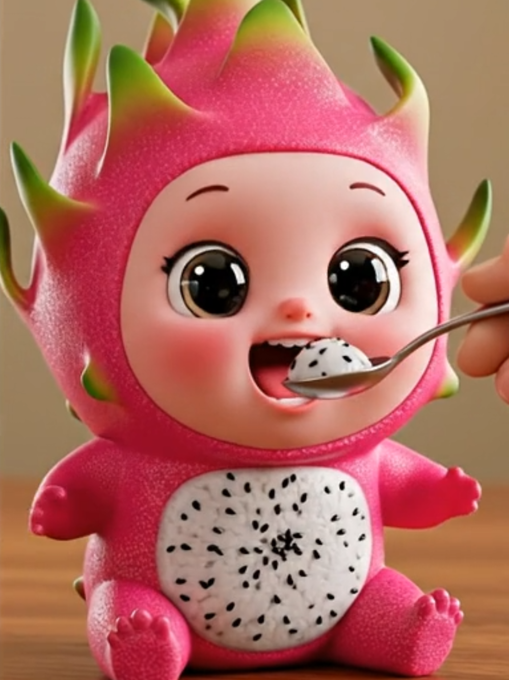 Dragon eating ASMR  #babyfruitfeeder #satisfyingvideo #aiartwork #eating #asmr 