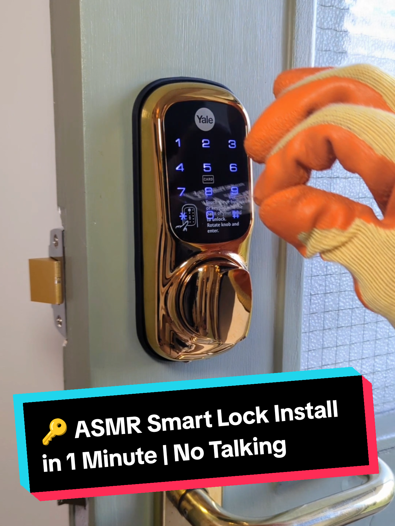 Just me, tools, and the satisfying clicks 🔧✨ Watch this relaxing ASMR install of the Yale Smart Keyless Lock in under a minute. No talking, just pure DIY vibes. #asmr #DIY #SmartLock #HomeSecurity #YaleLock 