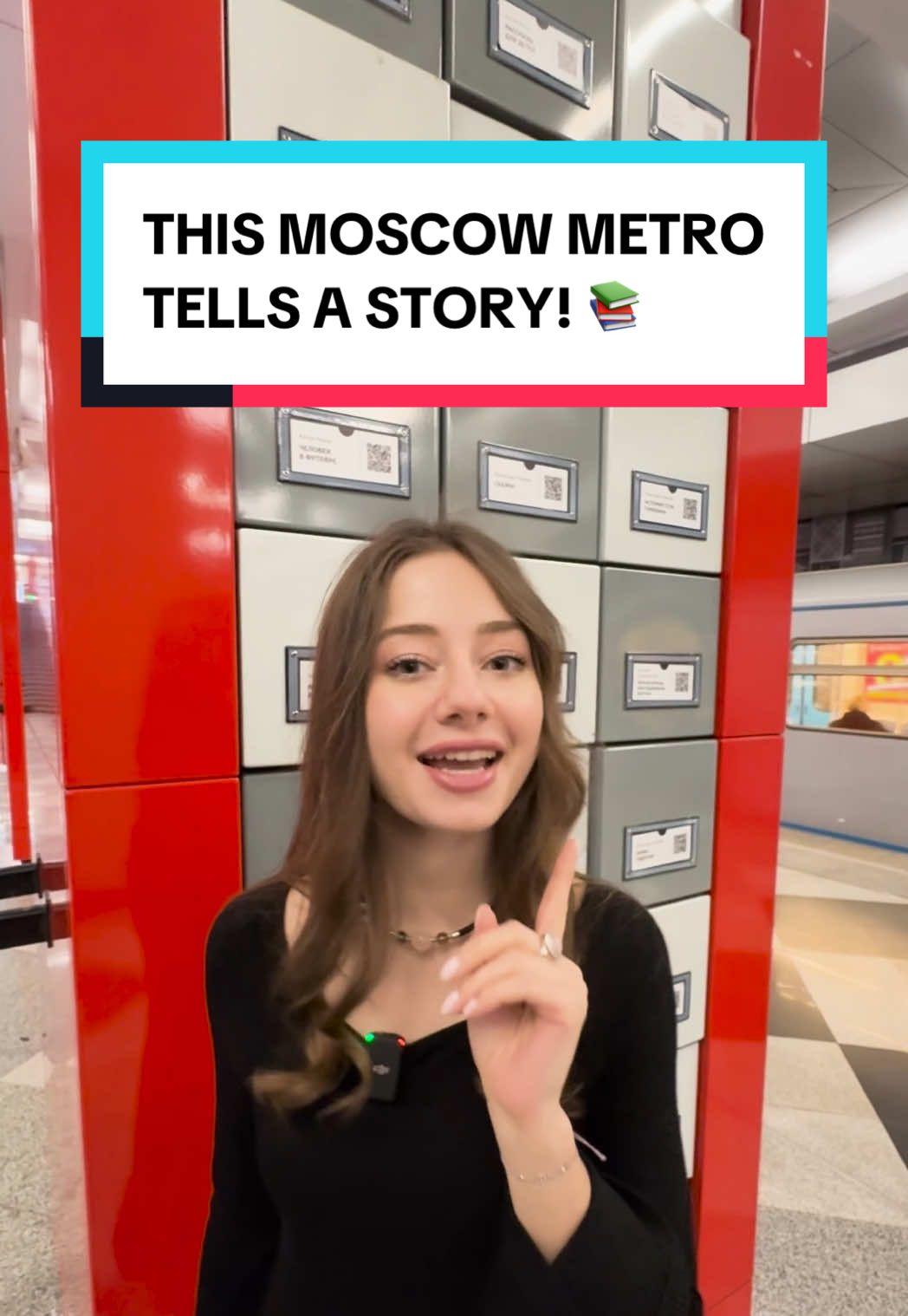In this Moscow metro station, you can scan a code and read a book!  Have you ever seen a library inside a metro station before?!  #moscow #russia #russia🇷🇺 