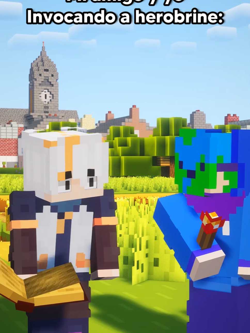 Invocando a HEROBRINE ☠️🤪 #chuymine #minecraftmemes #carlosinfinito #fyp 