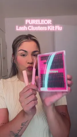 PURELEOR Lash Clusters Kit Flu So easy to apply 💗 #lashclusters #lashextensions #makeup #pureleorlashes 
