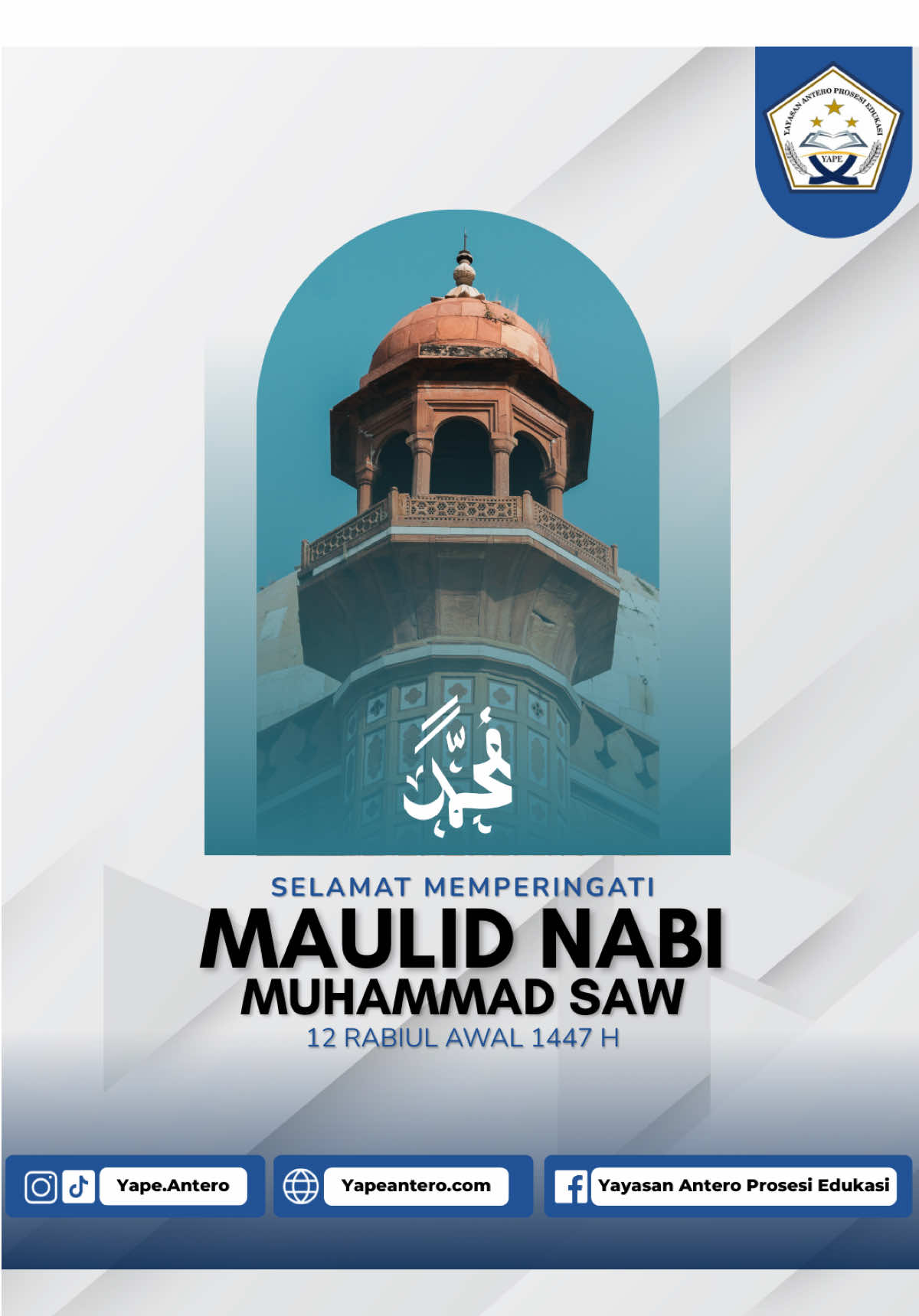 Selamat merayakan Maulid Nabi 1447 H. Semoga syafaat Nabi Muhammad SAW selalu menaungi kita. #maulidnabimuhammadsaw #maulid