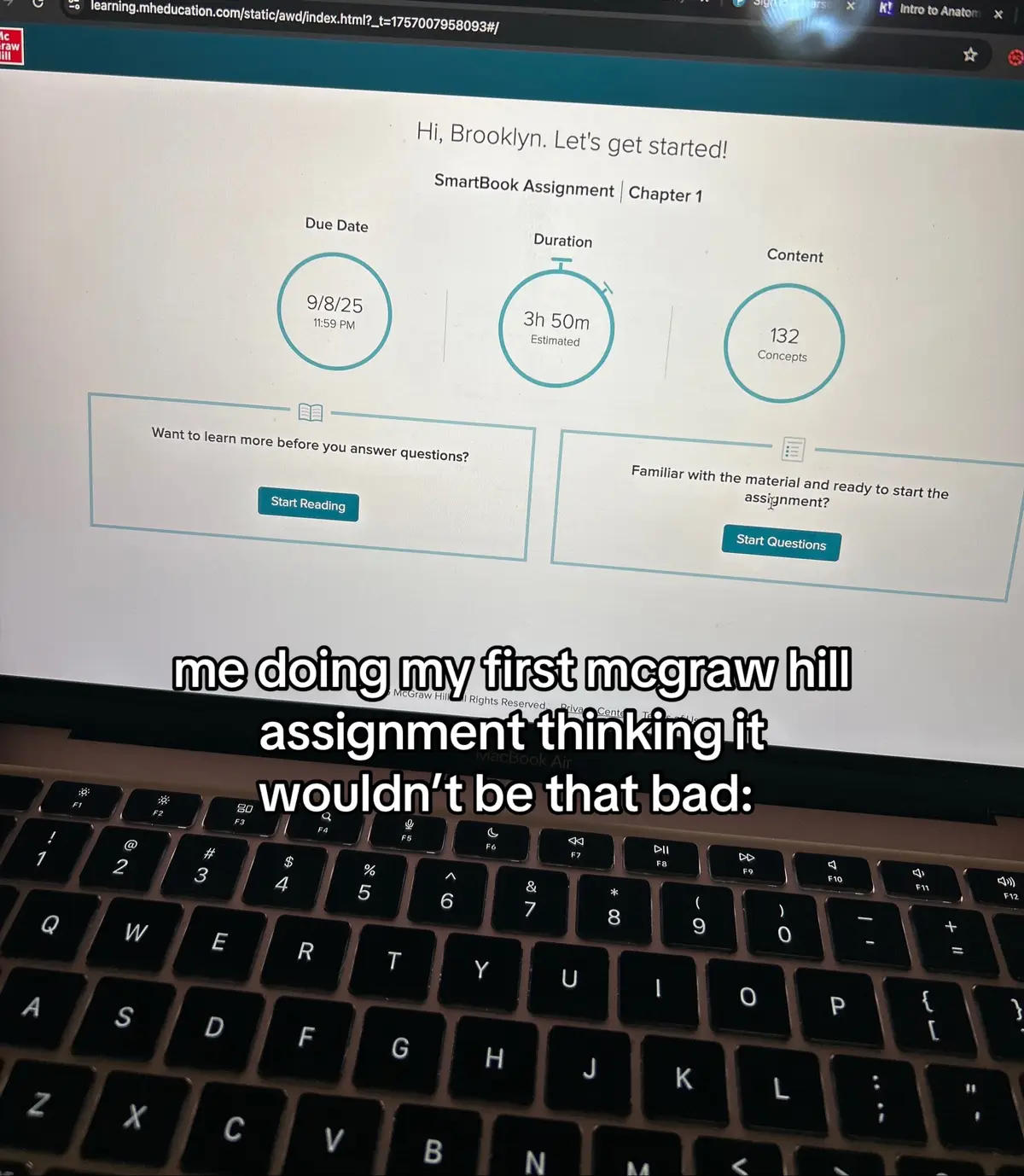 WHAT DO YOU MEAN DURATION 4 HOURS 🥲 #mcgrawhill #anatomyandphysiology 
