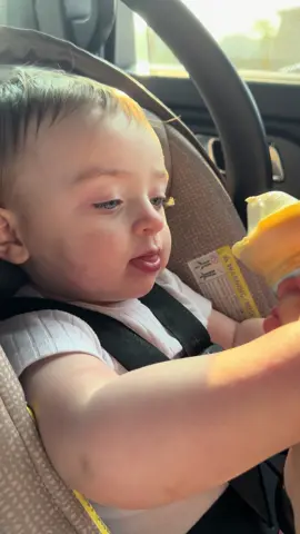 A very honest review of her first taste of ice cream 👅🍦#babygirl #fyp #icecream #mcdonalds #review 