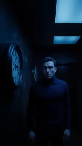 A man checks a surreal clock that goes backwards, leading him through a visual time loop before revealing the twist that time is just a reflection of his own confusion.