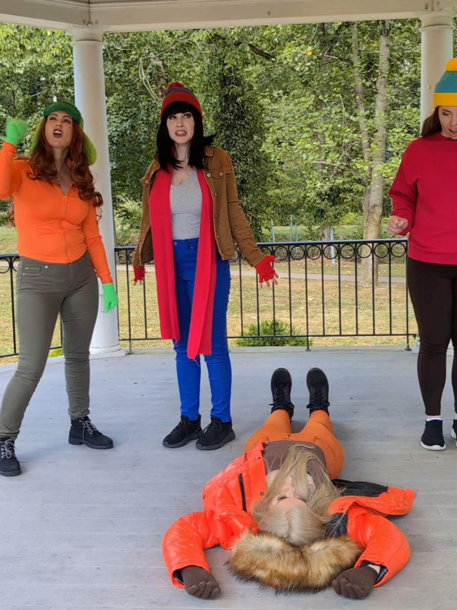 Replying to @default.name.here  Poor Kenny never stood a chance😭⚰️ I gotta give mad props to our Kenny @Nikki Lee for falling in the mulch 20 times just for our silly videos 😂 Kyle: @Madame Blackwatch  Cartman: @Sarah Spectre  Stan: me!!  #southpark @South Park #southparkedit #southparkcosplay #southparkfandom #kennymccormick 