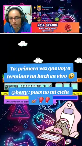 Como cuando tienes pensada una cosa y llegan a voltearte la arepa xD gracias hermanita@betty por tanta maldad acumulada 😜#tiktoklive #livehighlights #boxinggloves #supermariobros3 