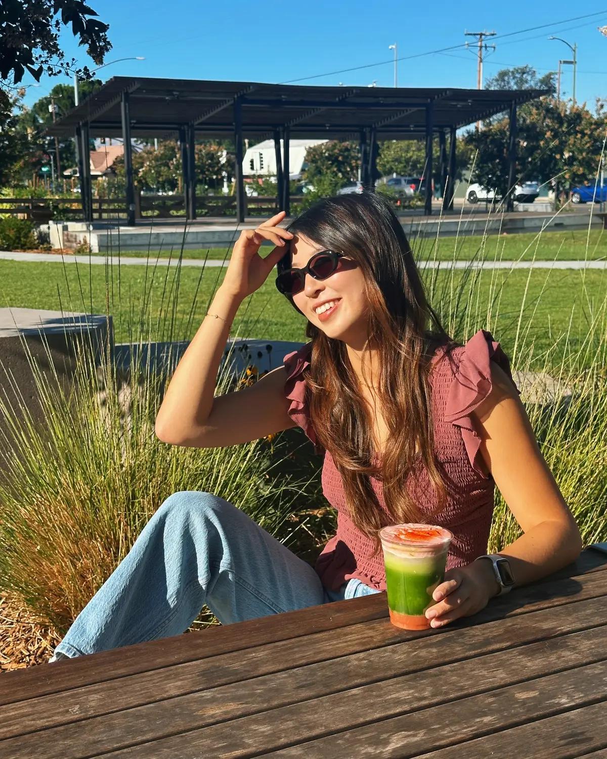 Say hello to the Double Guava Matcha Latte 💗🍵 It’s fruity, fluffy, and only here for a lil while. Catch it at @academiccoffeeco before it’s gone 👀 #matcha #matchalatte #guava #eatsbyrachel #academiccoffee    