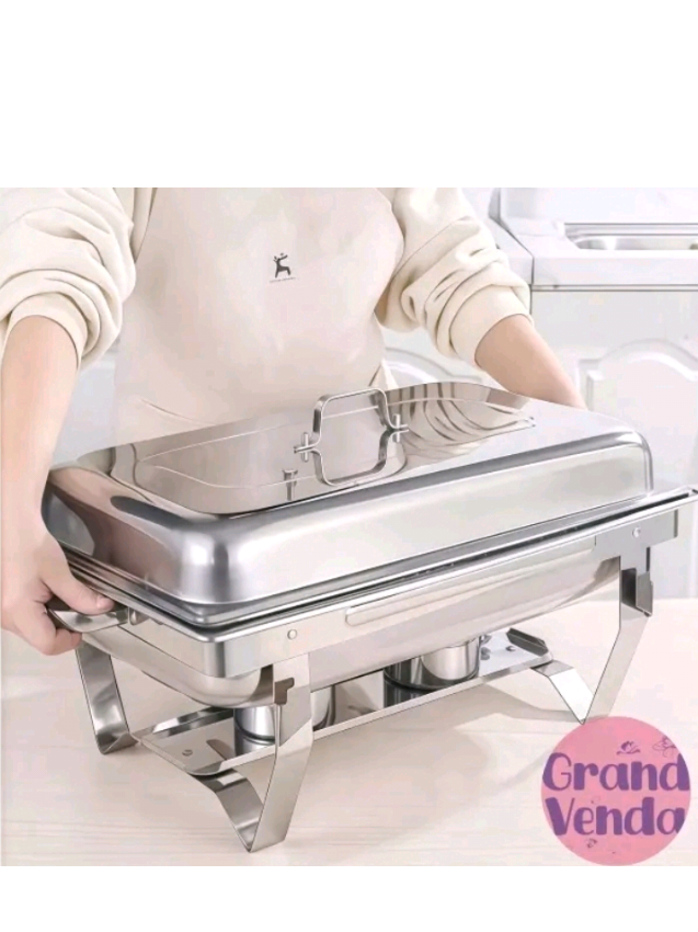 ✨ Rechaud Inox 9 Litros – Praticidade e Elegância para seu Buffet! ✨