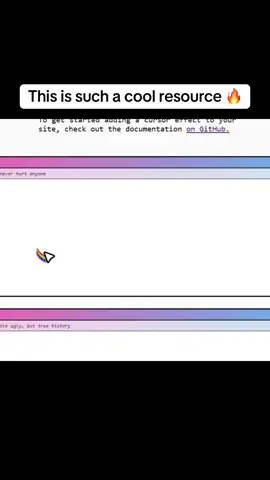 This is such a cool resource for web developers 🔥 Discover retro-styled cursor effects with tons of variations, free and open-source, easily use them in your web projects. A creative way to instantly make your website stand out :)# #techtok #fyp #devtokers #LearnOnTikTok #dev 