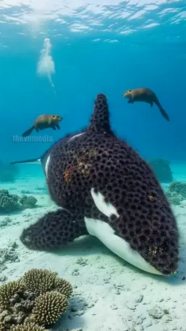 Beavers Rescue Stranded Orca From Sea Urchin Infestation! #rescue #animal 