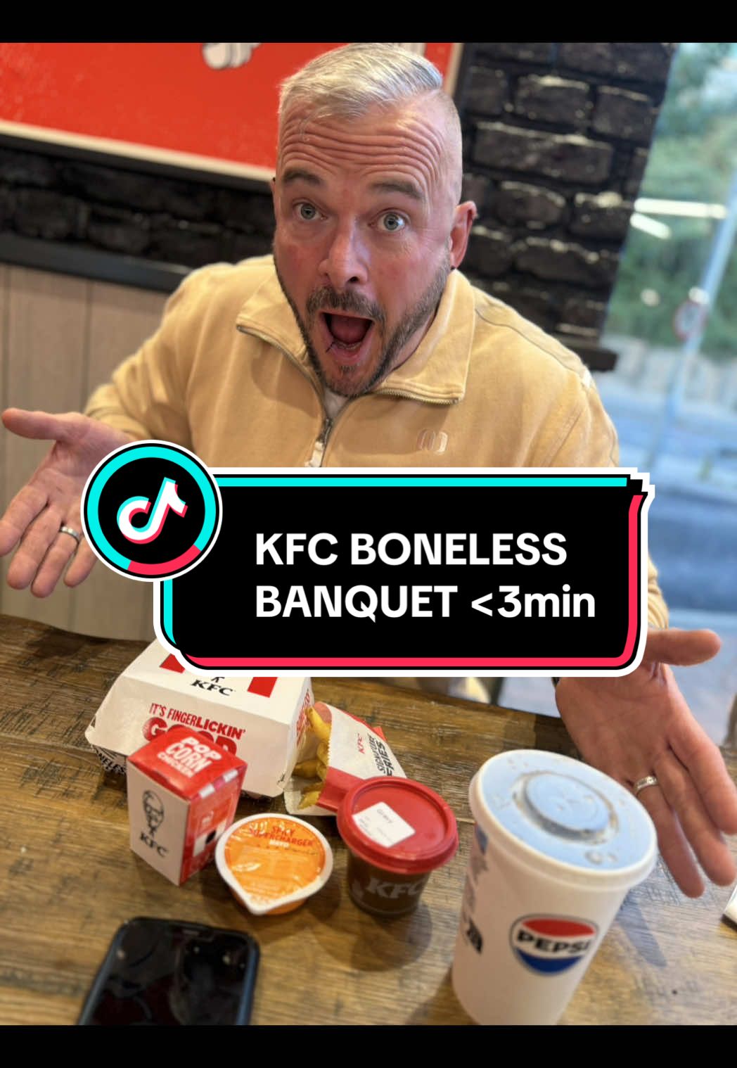 Truth be told I lashed it up. Minor technical issue halfway through 👀 I will go again. Still beat my goal but loads of time to save on this one #foodchallenge #kfc #kfcchallenge #trendingvideos #foryoupage❤️❤️ 