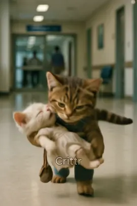 From Ice Rink Accident to Smiles Again スケート場の事故から再び笑顔へ 스케이트장 사고에서 다시 웃음으로 从溜冰场事故到重现笑容 #cat #aicat #sadcat #catpoor #catfunny 