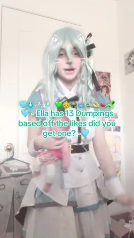 #shizukuhinomori - 🩵💧- ^.o.^ - 💚👶🐨🥣🍲🥟🍉🥒 - Happy Name day Rose! 🌹! - #shizukuhinomoricosplay #projectsekaicolorfulstage #projectsekai #ella 