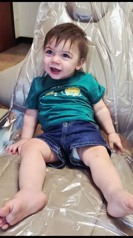 JJ had his 1st dentist appointment yesterday 🦷 He did so good during the appointment.  Dentist said his teeth are looking great. He currently has 8 (4 top and 4 bottom) and has 2 more coming in on the top. He does still have a bit of a lip tie but it seems to be going away on its own as he grows...so we're just keeping an eye on it for now. He is still on baby toothpaste as he doesn't understand that he has to spit it out yet. Cleared to begin flossing as JJ shows interest and willingness ( he hasn't tried it yet tho) and can use his electric shark kids toothbrush too.  Now scheduled for routine dental follow ups every 3 months. 🪥 JJ was so excited that after dinner last night he went to the bathroom door and said 