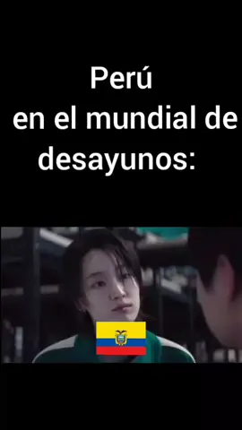 Perú en un mundial de fútbol : zzzz Perú en el mundial de desayunos : 💀 #humor #squidgame #peru #fertherandom #mundialdedesayuno 
