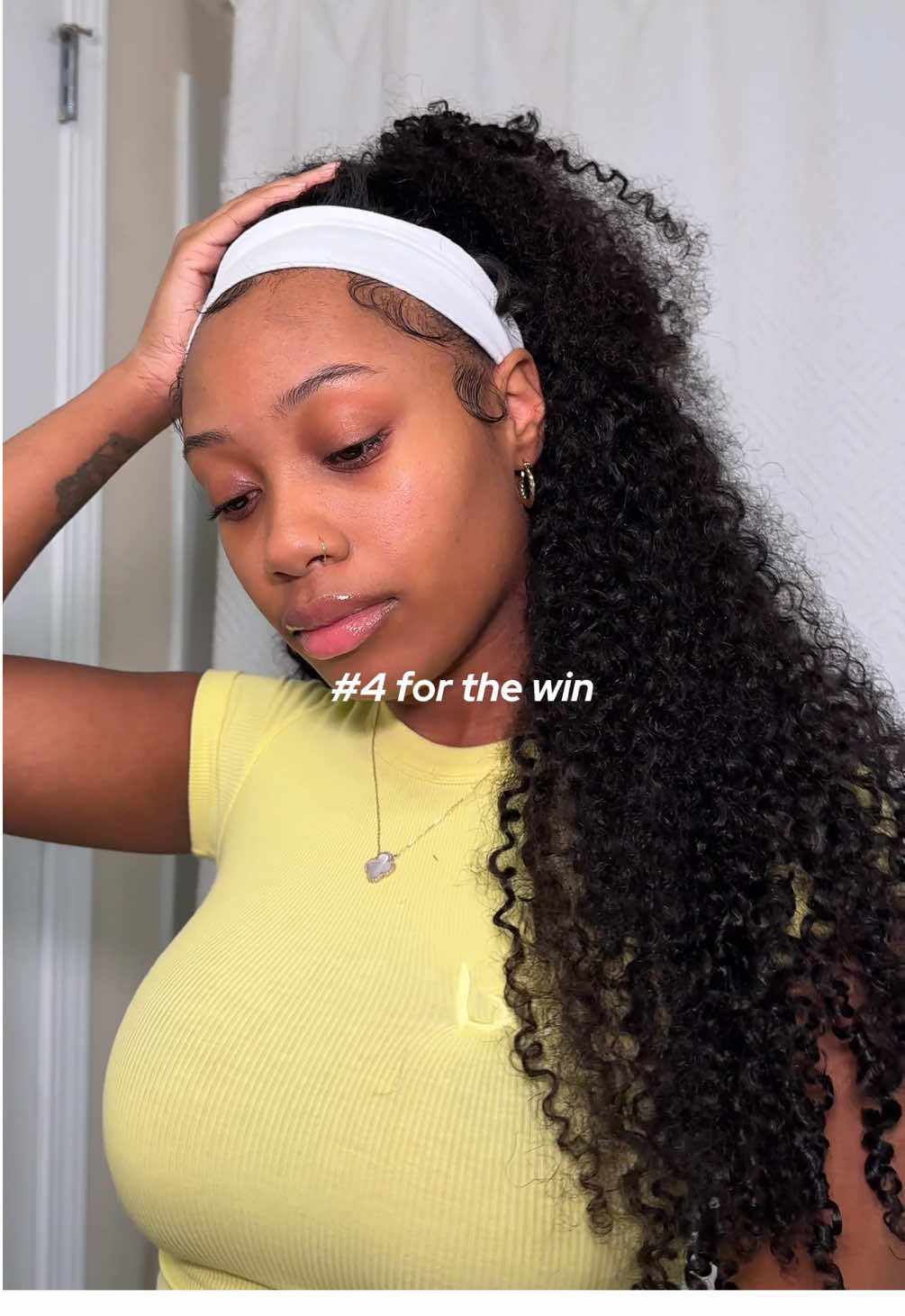 My favorite go to hairstyles for half wigs Kinky curly 26 inch 250 density  #iseehairbeauty #summerwig #halfwigtok #kinkycurlyhalfwig #blackgirltiktok 