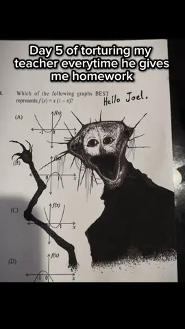 day 5 of torturing my math teacher everytime she gives me homework. Ref: @doctor nowhere #drawing #horror #funny #sketchbook #foryou 