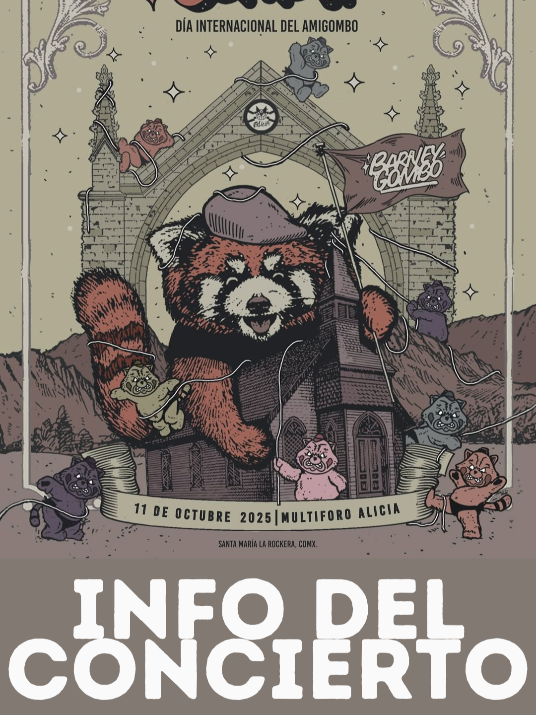 ¡Ve al festejo de @barneygombo en el Alicia! Sigue a @ximerchvb   📅 Fecha: 11 de octubre  📍Lugar: Multiforo Alicia    🔗 Link: https://www.passline.com/eventos/dia-barney-gombo-en-el-alicia  #CDMX #ConciertoCDMX #MusicaMexicana #BandaMexicana #EscenaMexicana #barneygombo #punkrock #punk #indie #multiforoalicia #foroalicia #alicia