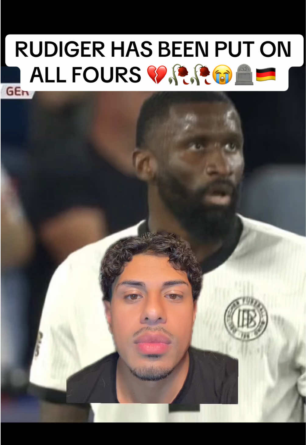 RUDIGER HAS BEEN PUT ON  ALL FOURS 💔🥀🥀😭🪦🇩🇪 Slovakia vs Germany rudiger goal #worldcup #germany #rudiger #madridista #realmadrid 