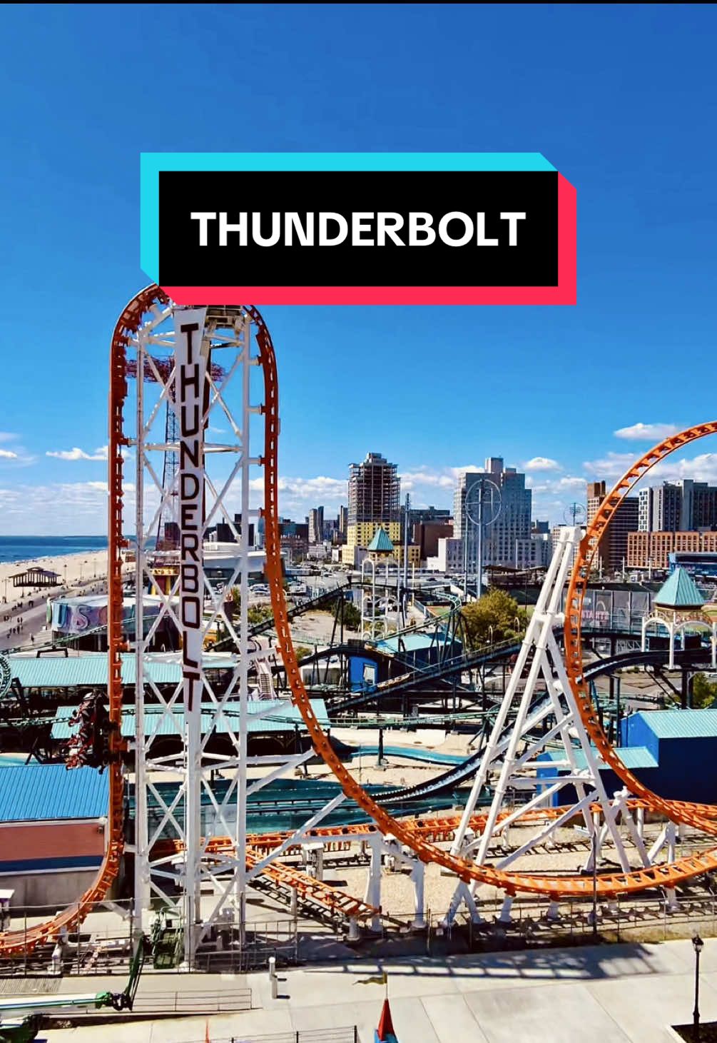 Thunderbolt Front Row POV at Luna Park in Coney Island, Brooklyn! Weird restraints & the ride is a little janky but it’s overall a fun ride! Rating: 7/10 #lunapark #coneyisland #rollercoaster #thunderbolt #fyp