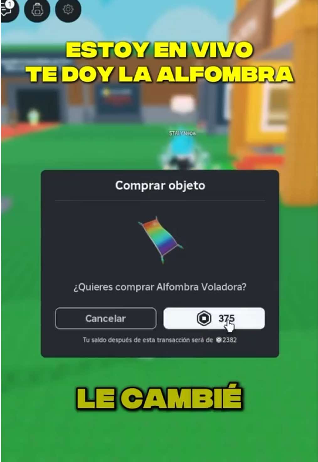 Te doy la alfombra por brainrots parte 1 #robaunbrairont #live #fpy 