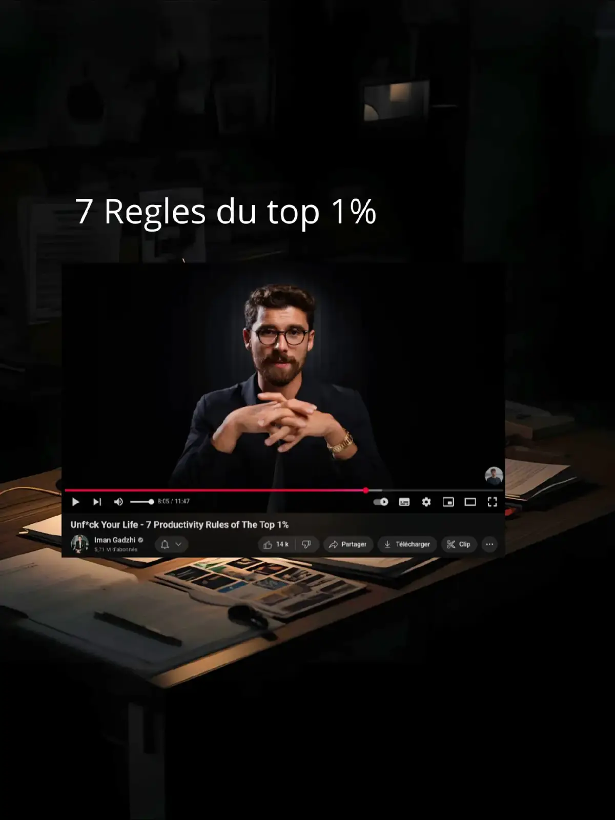 Comment être plus productif et atteindre le niveau du top 1 % avec 7 principes clairs de discipline, focus et gestion du temps. #mindsets #productivité #disipline #pourtoi #viral 