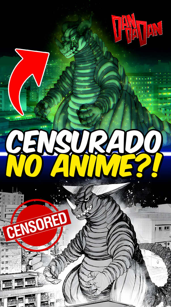 Kaiju foi Censurado no Anime de DANDADAN? 🦖🚫 (Dandadan 2º Temporad)  #dandadan #anime #otaku #dandadananime #okarun 